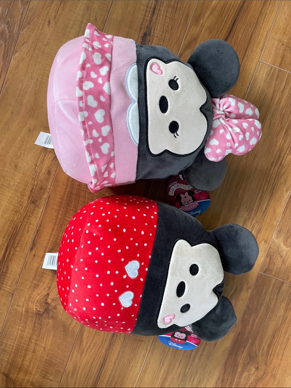 Squishmallow Disney Minnie & Mickey  Mouse Plush Duo - Pink & Red Accents